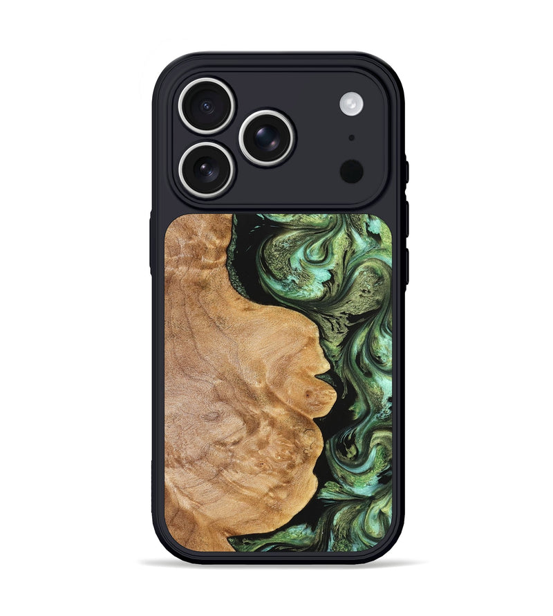 iPhone 17 Pro Wood Phone Case - Cathy (Green, 823341)