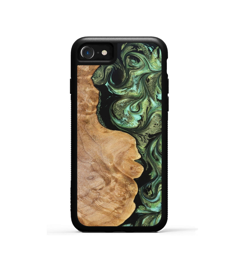 iPhone SE Wood Phone Case - Cathy (Green, 823341)