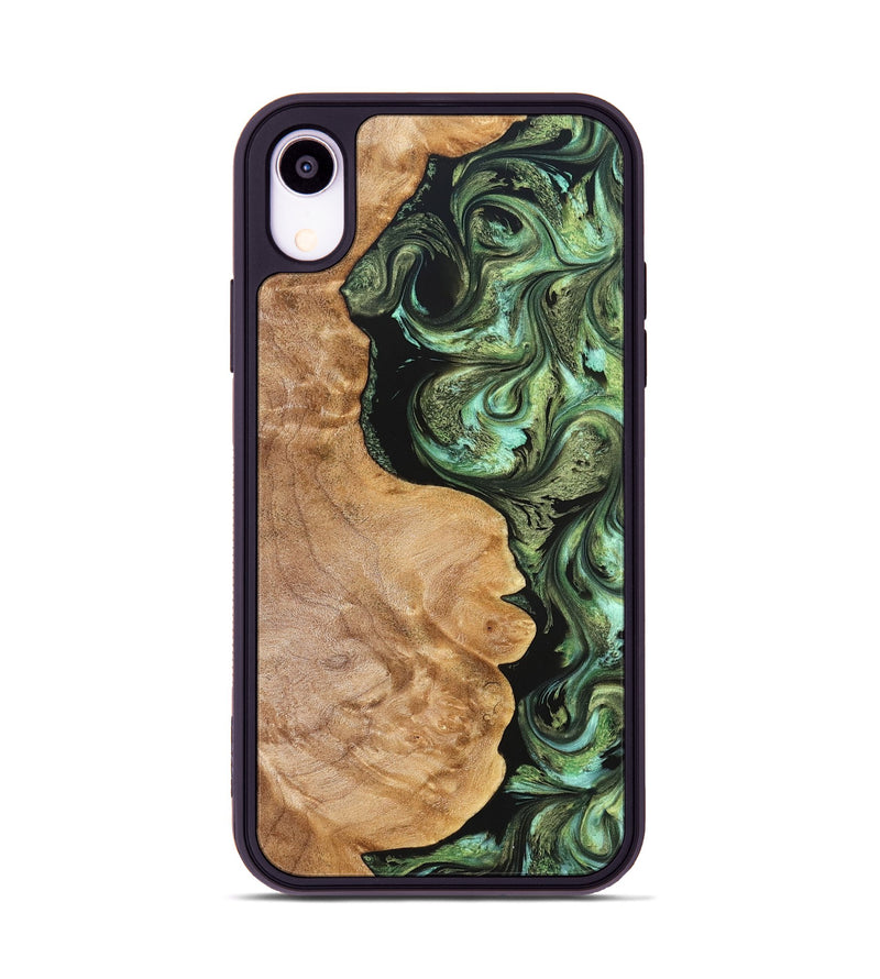 iPhone Xr Wood Phone Case - Cathy (Green, 823341)
