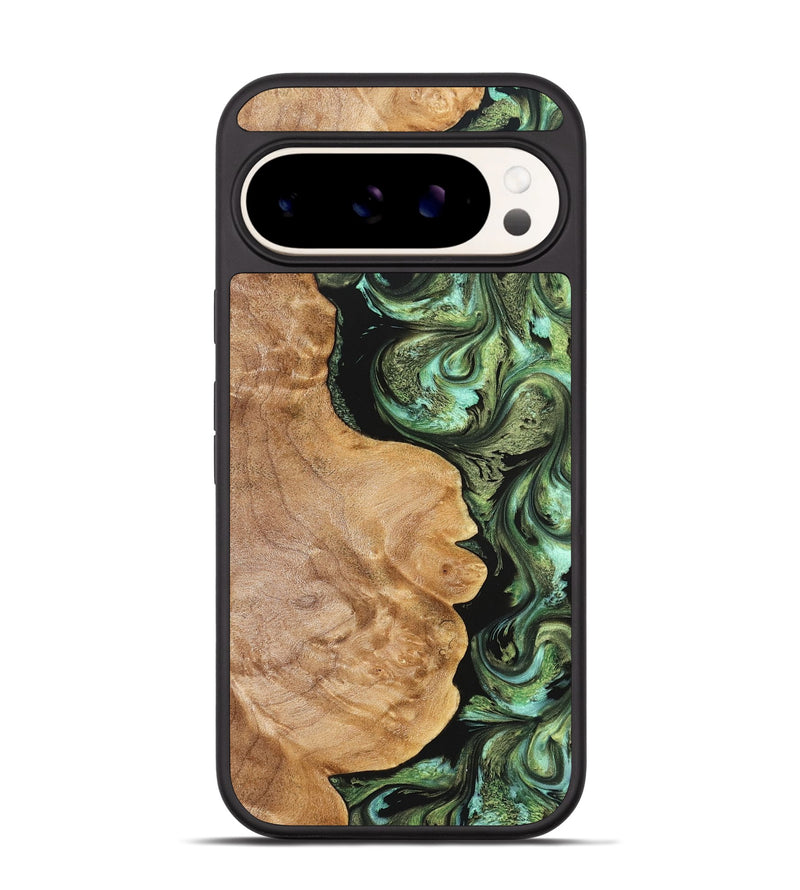 Pixel 9 Pro Wood Phone Case - Cathy (Green, 823341)