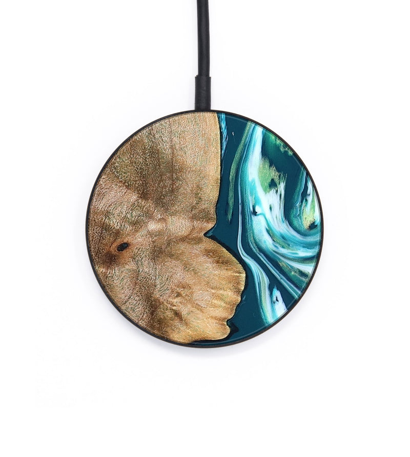 Circle Wood Wireless Charger - Avayah (Green, 823345)