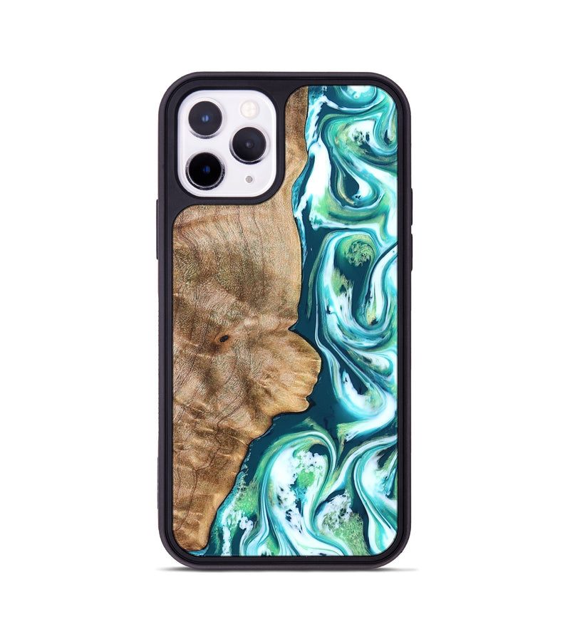 iPhone 11 Pro Wood Phone Case - Avayah (Green, 823345)