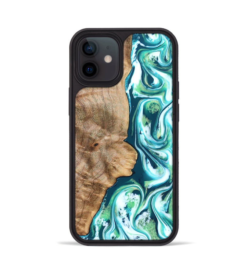 iPhone 12 Wood Phone Case - Avayah (Green, 823345)