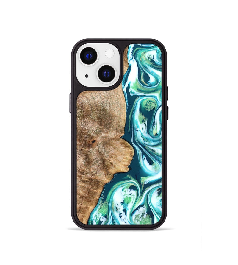 iPhone 13 mini Wood Phone Case - Avayah (Green, 823345)