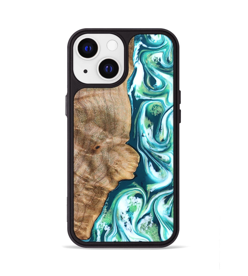 iPhone 13 Wood Phone Case - Avayah (Green, 823345)