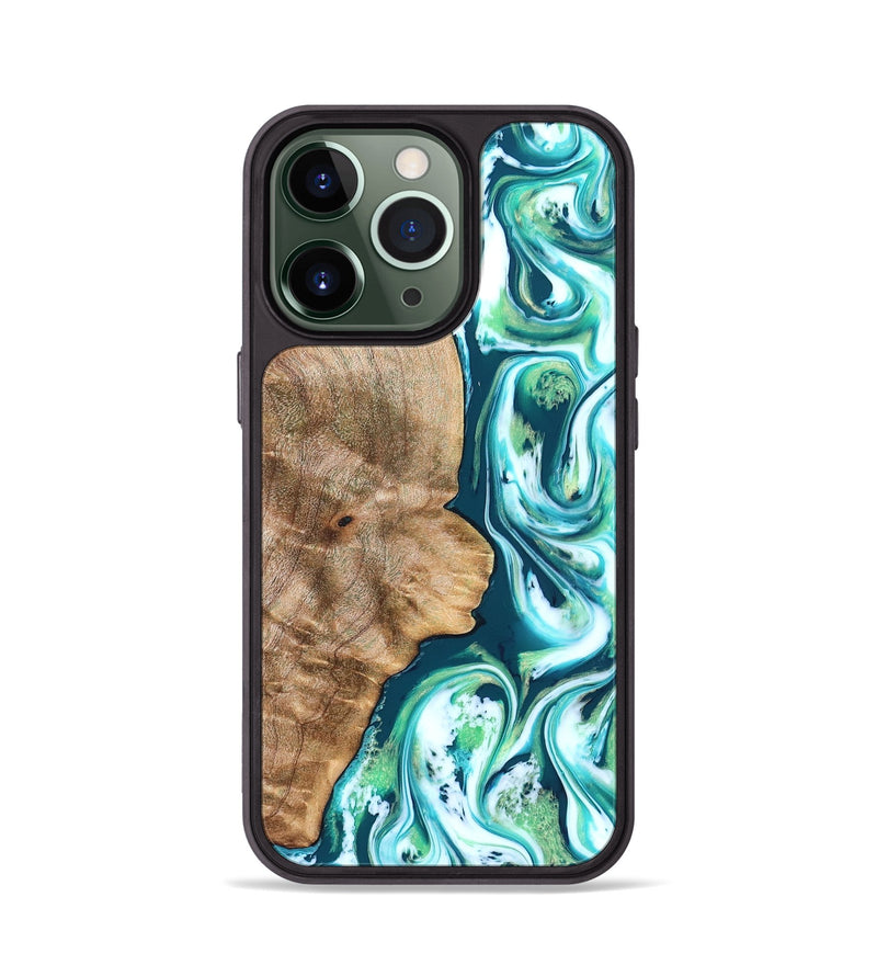 iPhone 13 Pro Wood Phone Case - Avayah (Green, 823345)