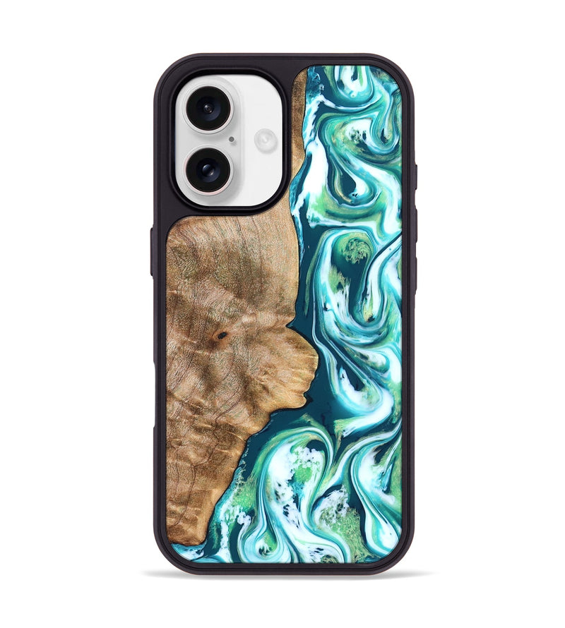 iPhone 17 Wood Phone Case - Avayah (Green, 823345)