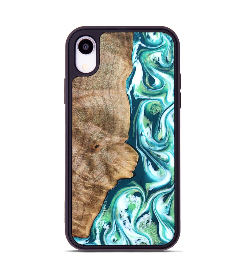 iPhone Xr Wood Phone Case - Avayah (Green, 823345)