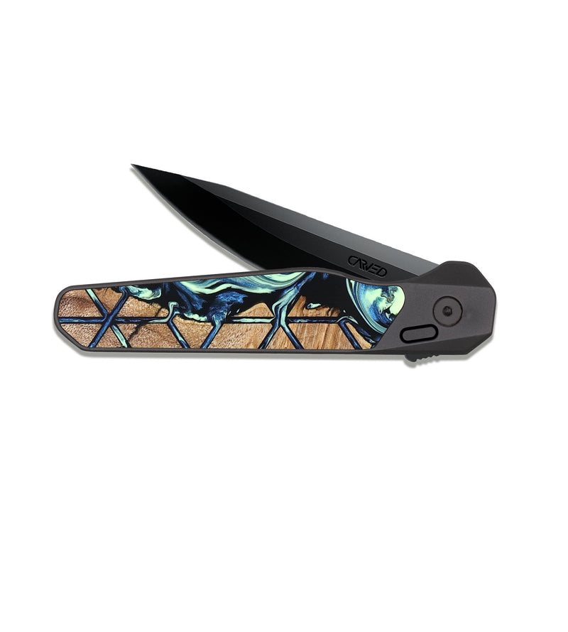 EDC Dark Slate Wood Pocket Knife - Lacie (Pattern, 823347)