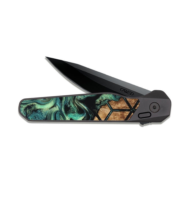 EDC Dark Slate Wood Pocket Knife - Brenda (Pattern, 823352)