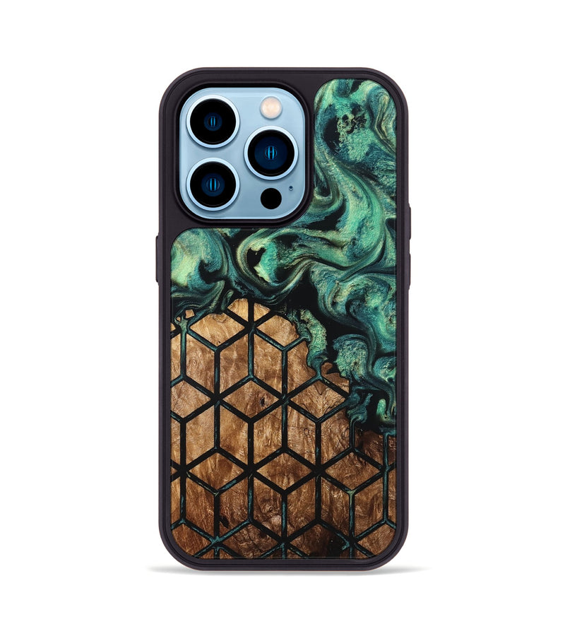 iPhone 14 Pro Wood Phone Case - Brenda (Pattern, 823352)