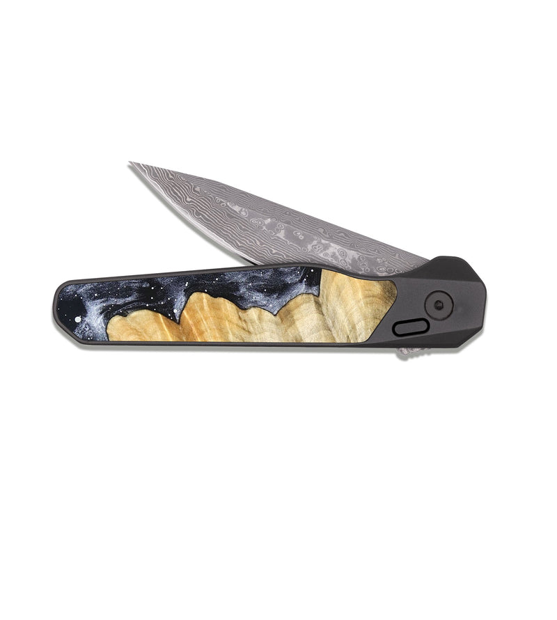 EDC Dark Damascus Wood Pocket Knife - Jagger (Cosmos, 823360)