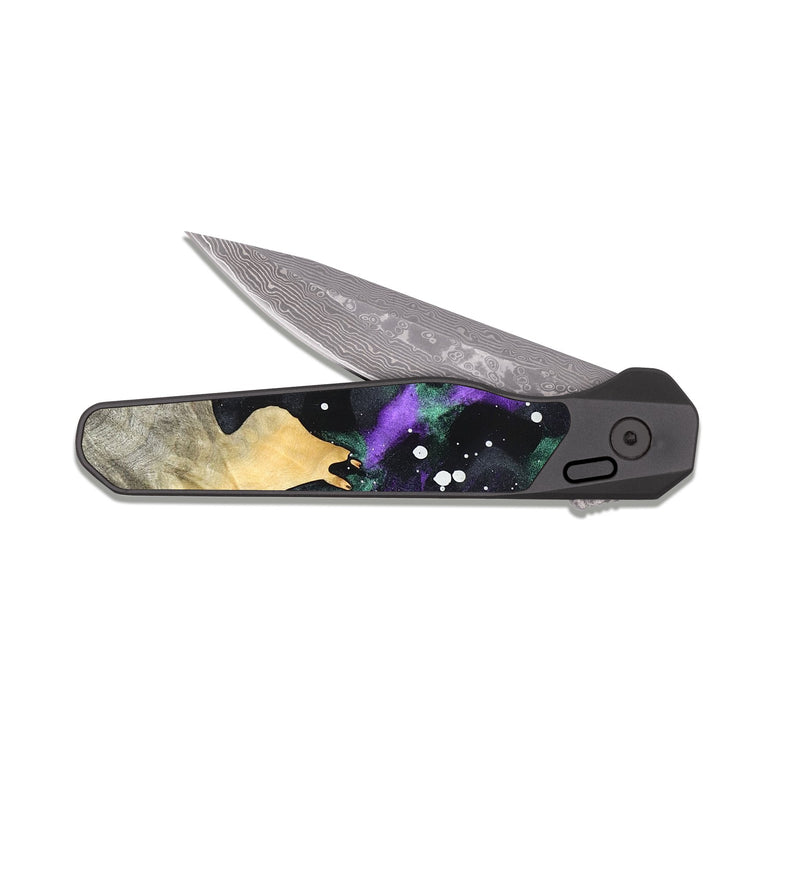EDC Dark Damascus Wood Pocket Knife - Jordy (Cosmos, 823363)