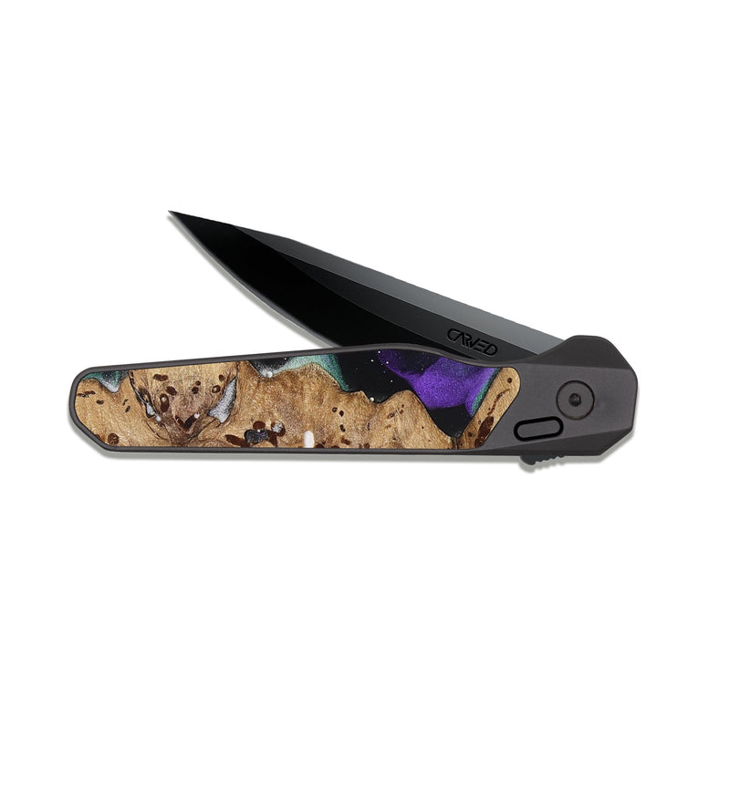 EDC Dark Slate Wood Pocket Knife - Jaylene (Cosmos, 823366)