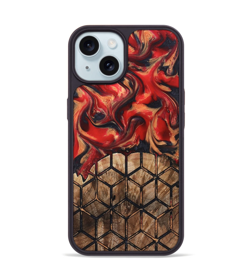 iPhone 15 Wood Phone Case - Elvira (Pattern, 823367)
