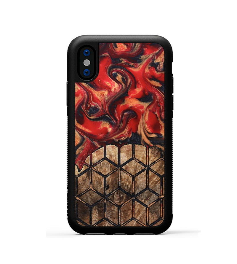 iPhone Xs Wood Phone Case - Elvira (Pattern, 823367)