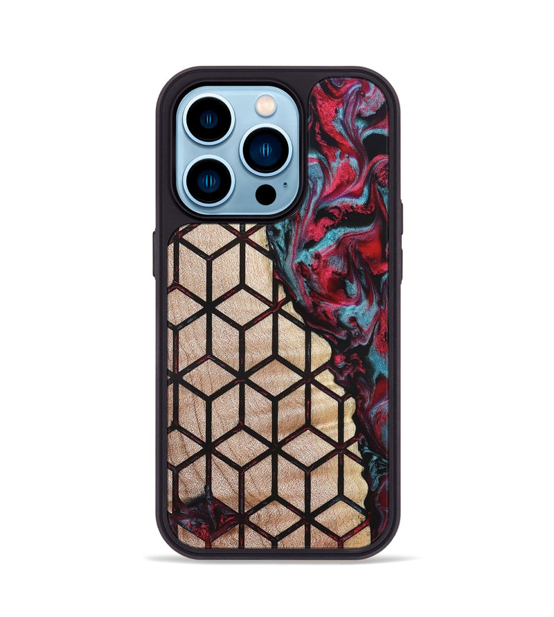 iPhone 14 Pro Wood Phone Case - Samuel (Pattern, 823369)