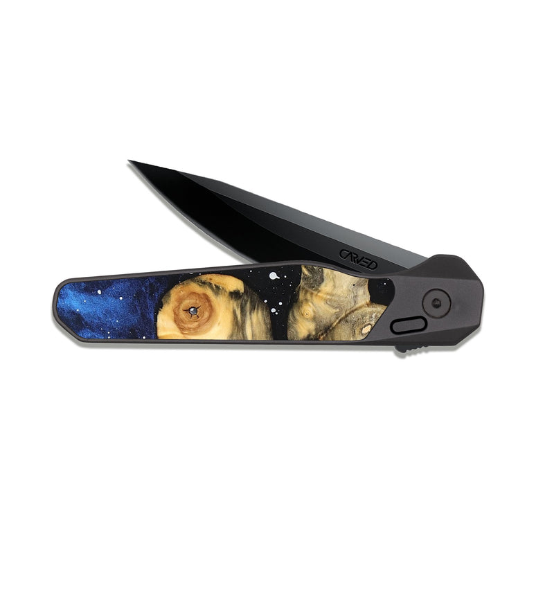 EDC Dark Slate Wood Pocket Knife - Yisroel (Cosmos, 823375)