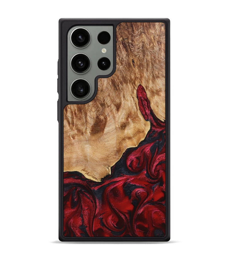 Galaxy S24 Ultra Wood Phone Case - Melina (Red, 823384)