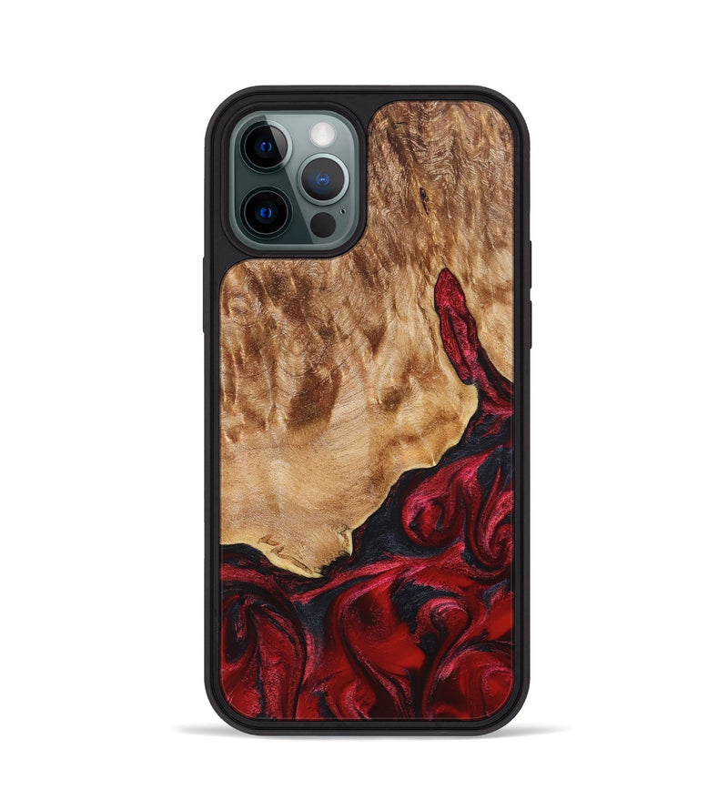 iPhone 12 Pro Wood Phone Case - Melina (Red, 823384)