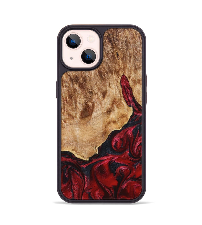 iPhone 14 Wood Phone Case - Melina (Red, 823384)
