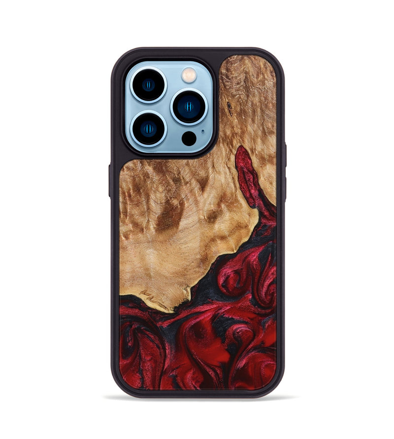 iPhone 14 Pro Wood Phone Case - Melina (Red, 823384)