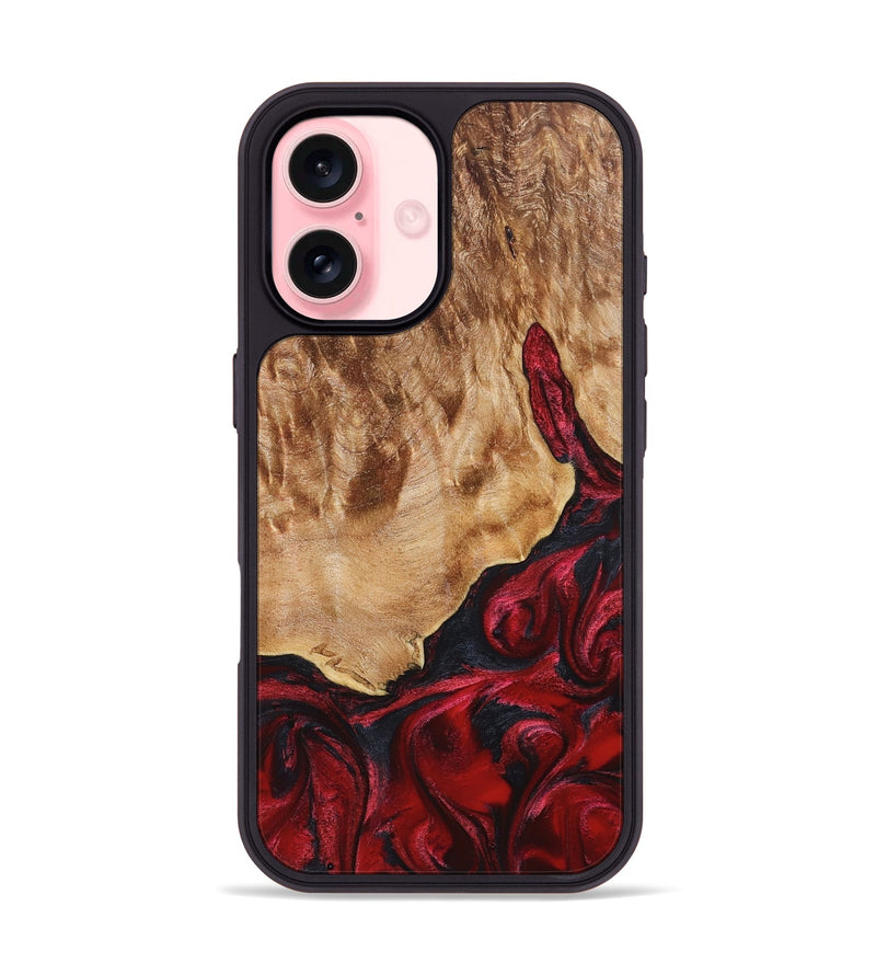 iPhone 16 Wood Phone Case - Melina (Red, 823384)