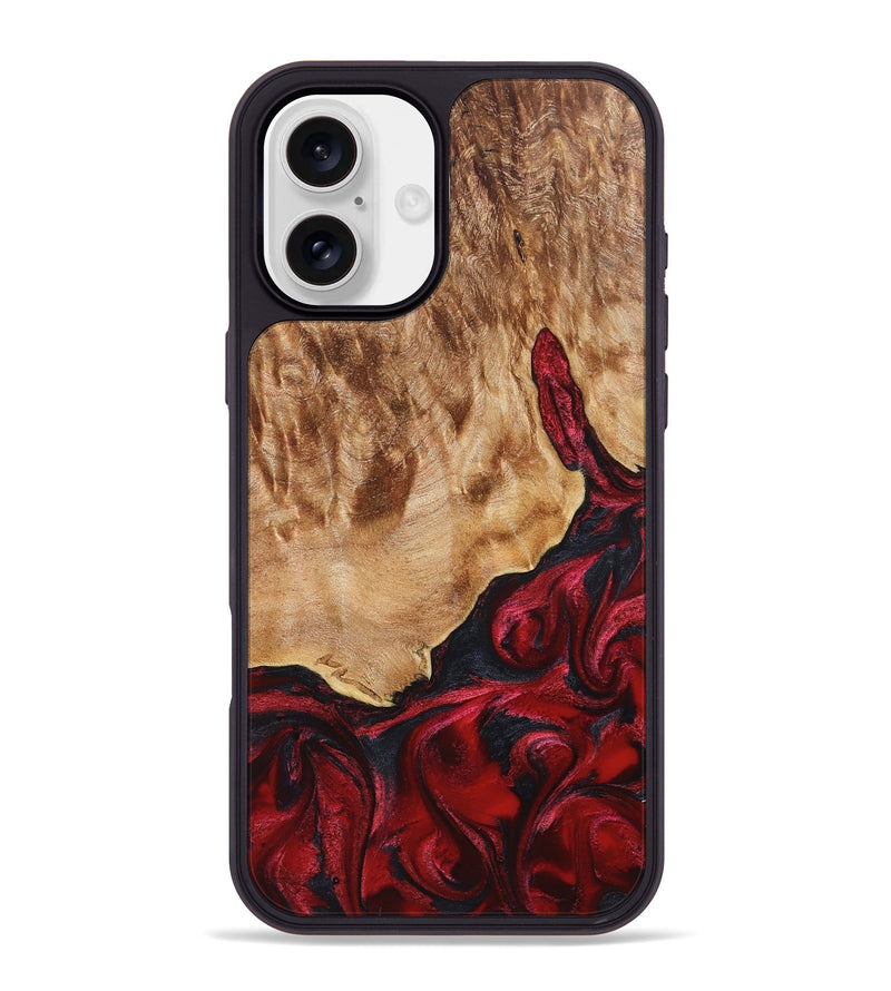 iPhone 16 Plus Wood Phone Case - Melina (Red, 823384)