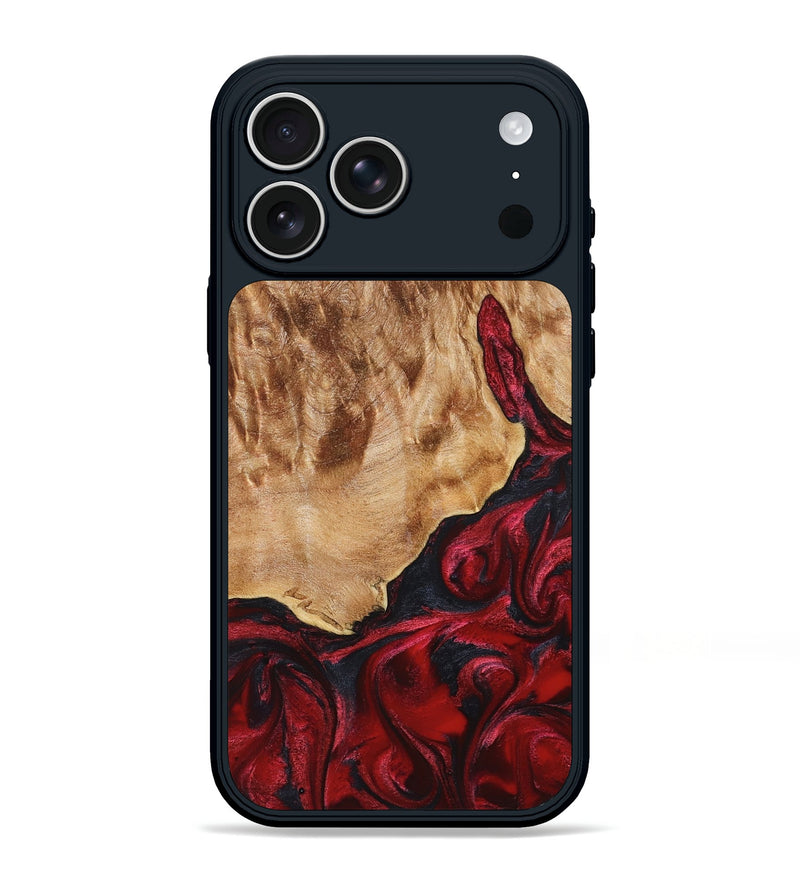 iPhone 17 Pro Max Wood Phone Case - Melina (Red, 823384)