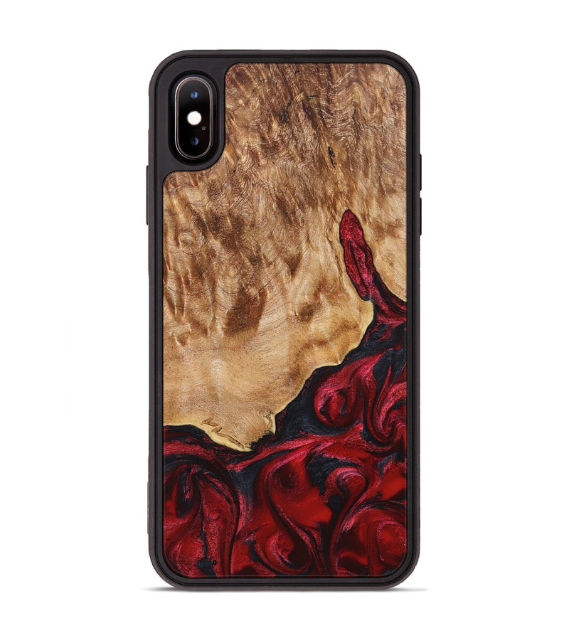 iPhone Xs Max Wood Phone Case - Melina (Red, 823384)