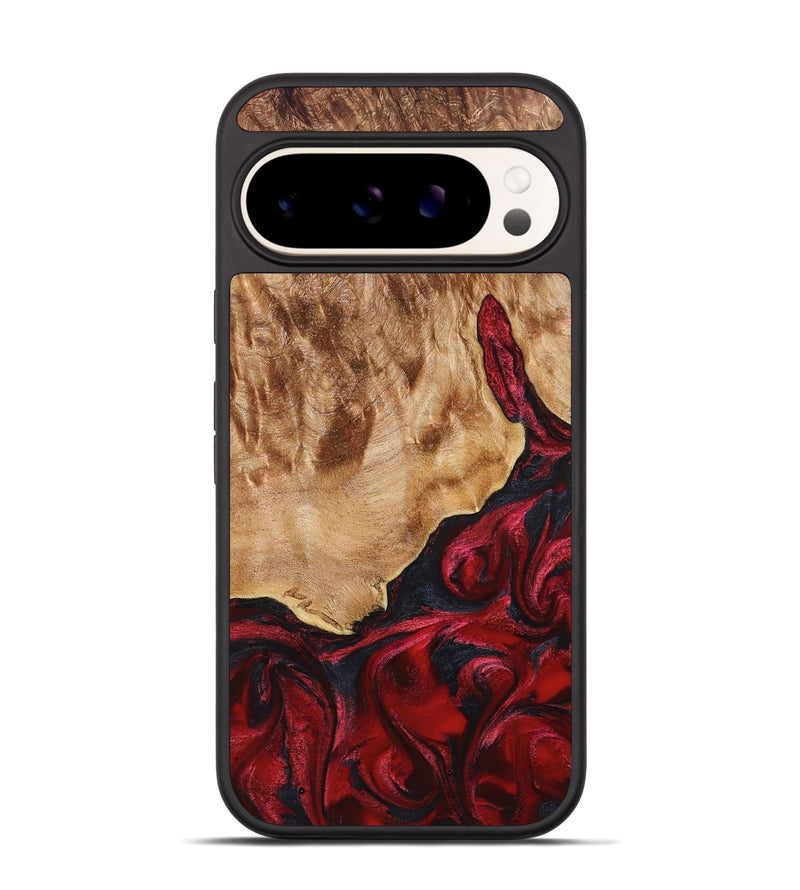 Pixel 9 Wood Phone Case - Melina (Red, 823384)