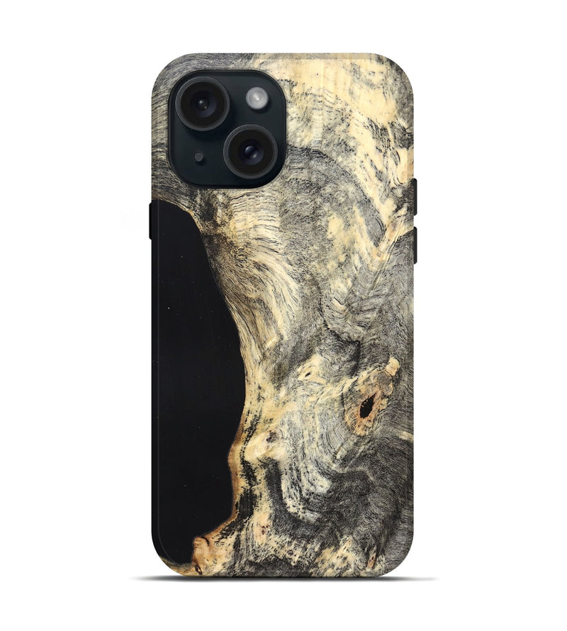 iPhone 15 Wood Live Edge Phone Case - Austen (Solid Wood, 823387)