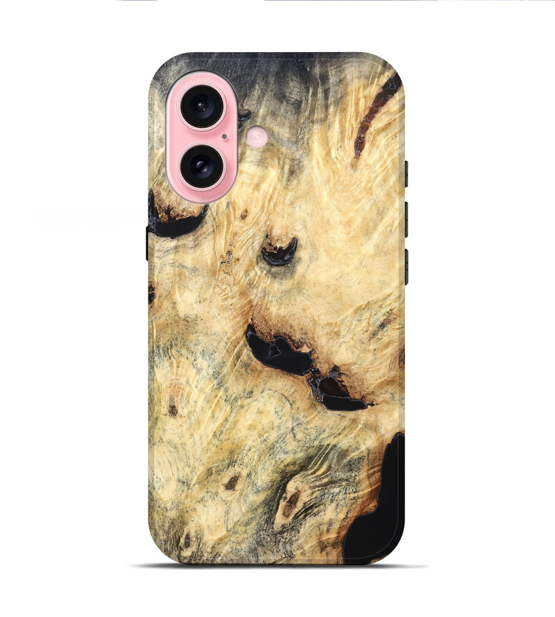 iPhone 16 Wood Live Edge Phone Case - Azriel (Solid Wood, 823388)