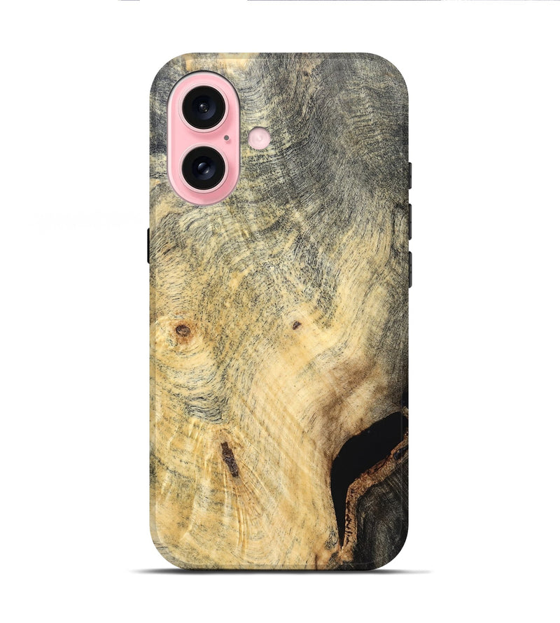 iPhone 16 Wood Live Edge Phone Case - Khalani (Solid Wood, 823389)