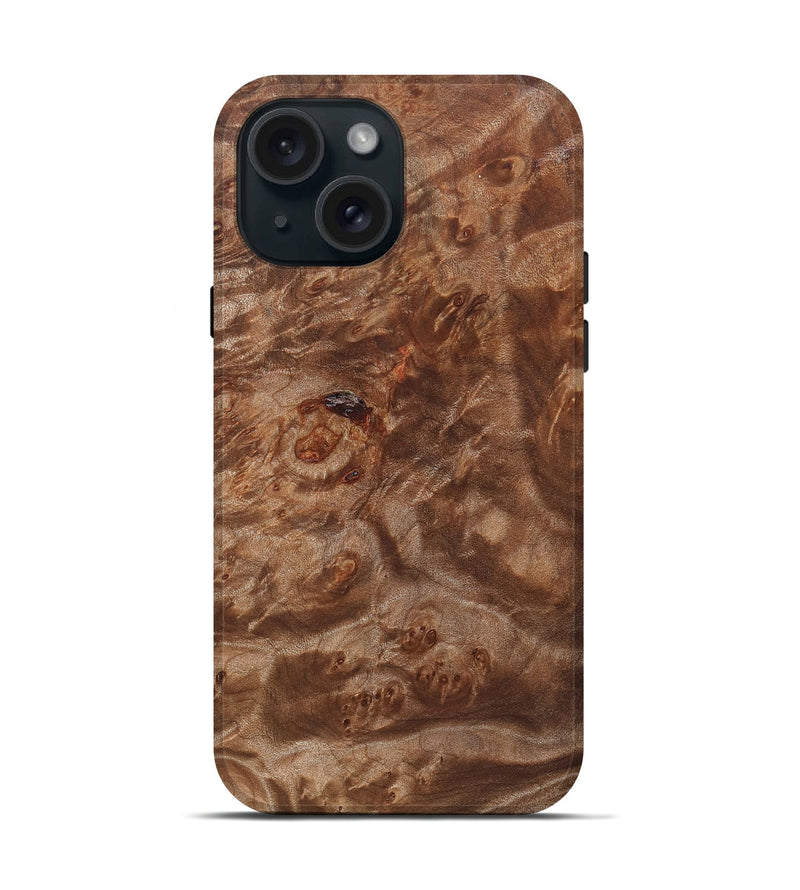 iPhone 15 Wood Live Edge Phone Case - Corinne (Solid Wood, 823390)