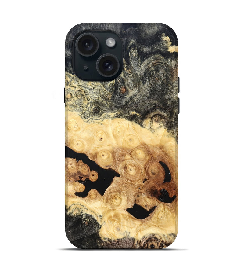 iPhone 15 Wood Live Edge Phone Case - Rubi (Solid Wood, 823391)