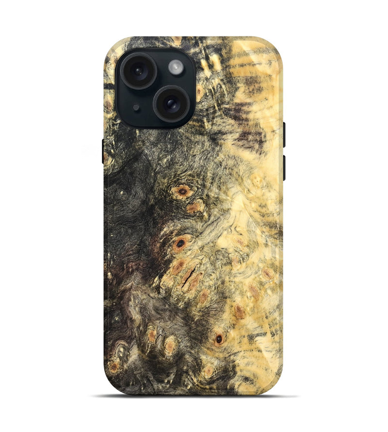 iPhone 15 Wood Live Edge Phone Case - Eren (Solid Wood, 823392)