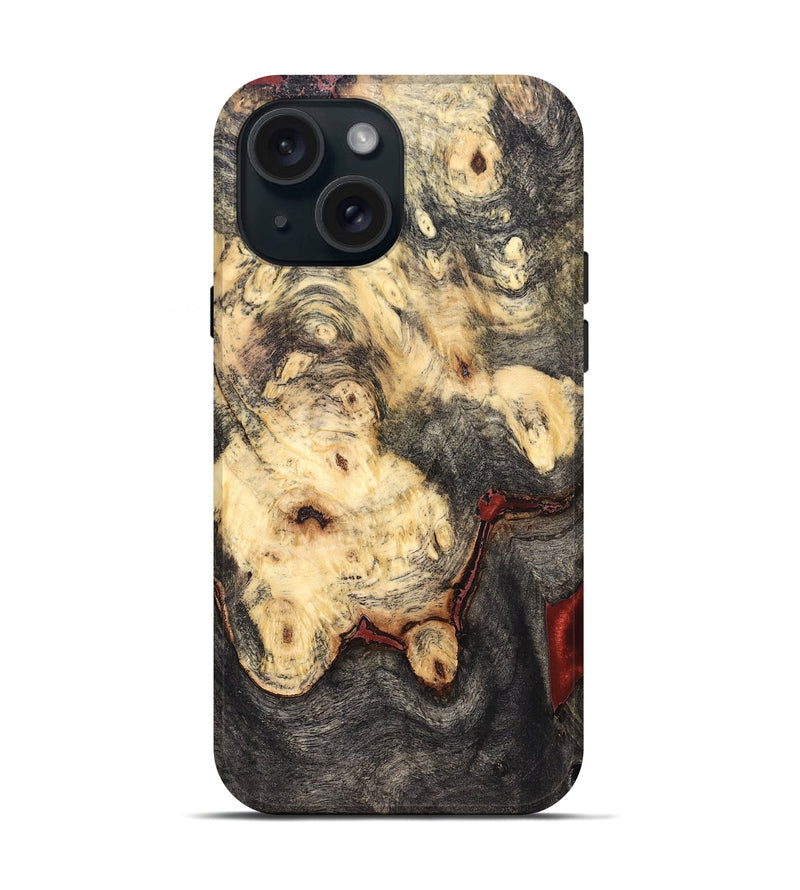 iPhone 15 Wood Live Edge Phone Case - Jeanine (Solid Wood, 823398)