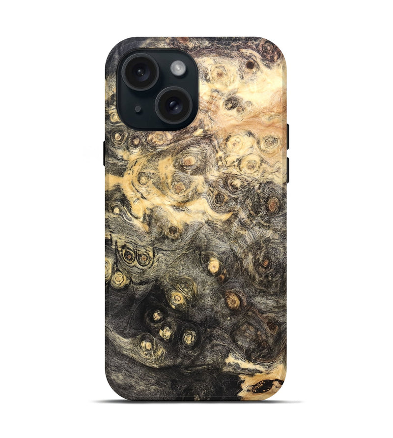 iPhone 15 Wood Live Edge Phone Case - Mabel (Solid Wood, 823399)
