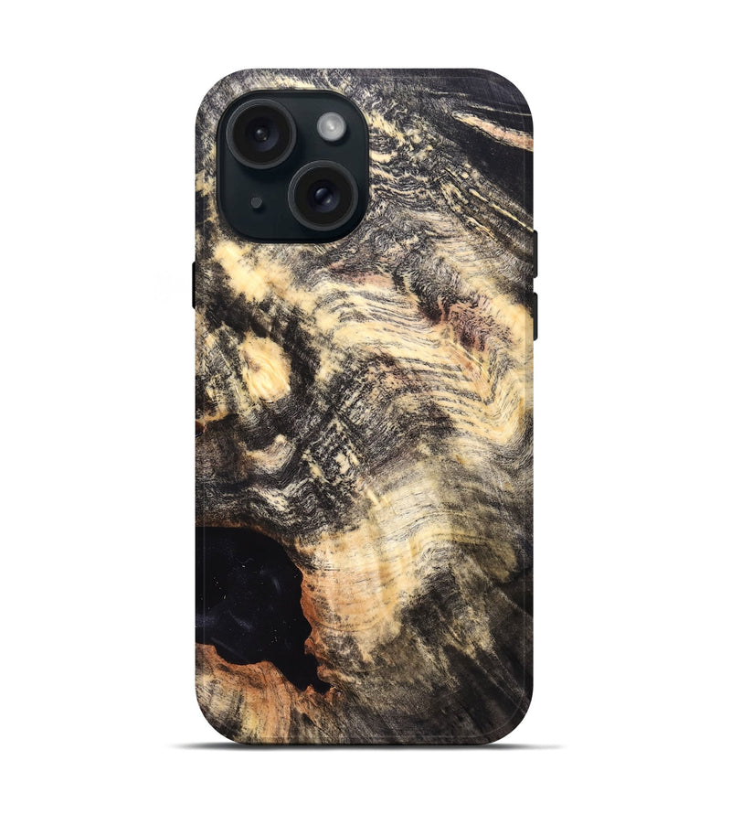 iPhone 15 Wood Live Edge Phone Case - Alberto (Solid Wood, 823400)