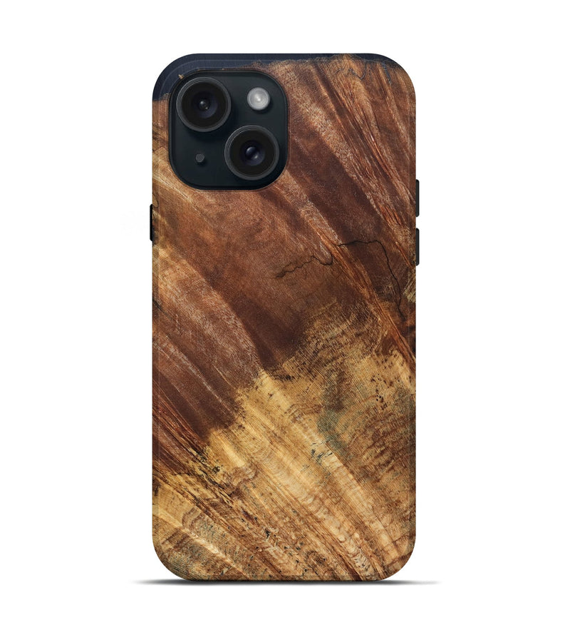 iPhone 15 Wood Live Edge Phone Case - Jabari (Solid Wood, 823401)