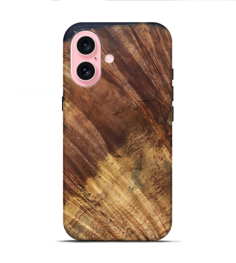 iPhone 16 Wood Live Edge Phone Case - Jabari (Solid Wood, 823401)