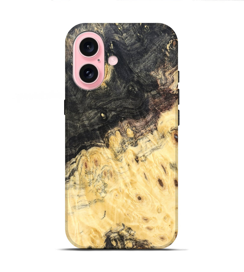iPhone 16 Wood Live Edge Phone Case - Heath (Solid Wood, 823402)