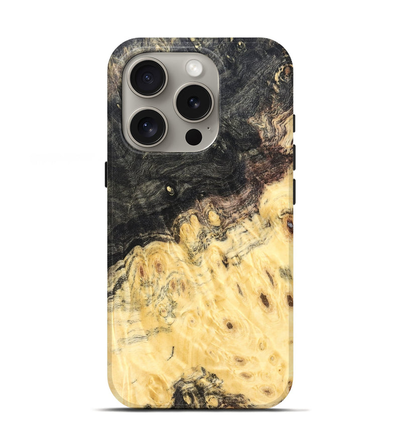 iPhone 16 Pro Wood Live Edge Phone Case - Heath (Solid Wood, 823402)