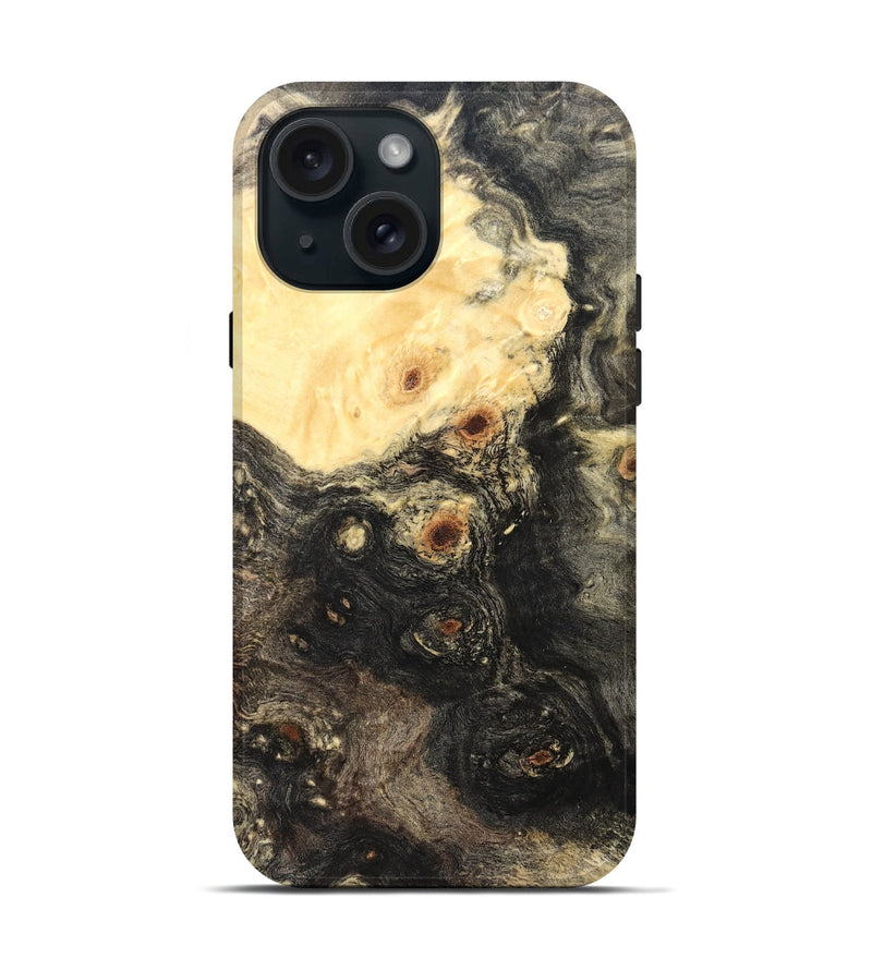 iPhone 15 Wood Live Edge Phone Case - Lisa (Solid Wood, 823406)