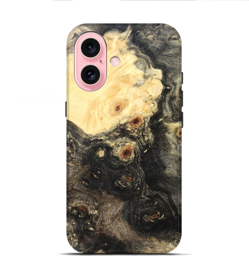 iPhone 16 Wood Live Edge Phone Case - Lisa (Solid Wood, 823406)