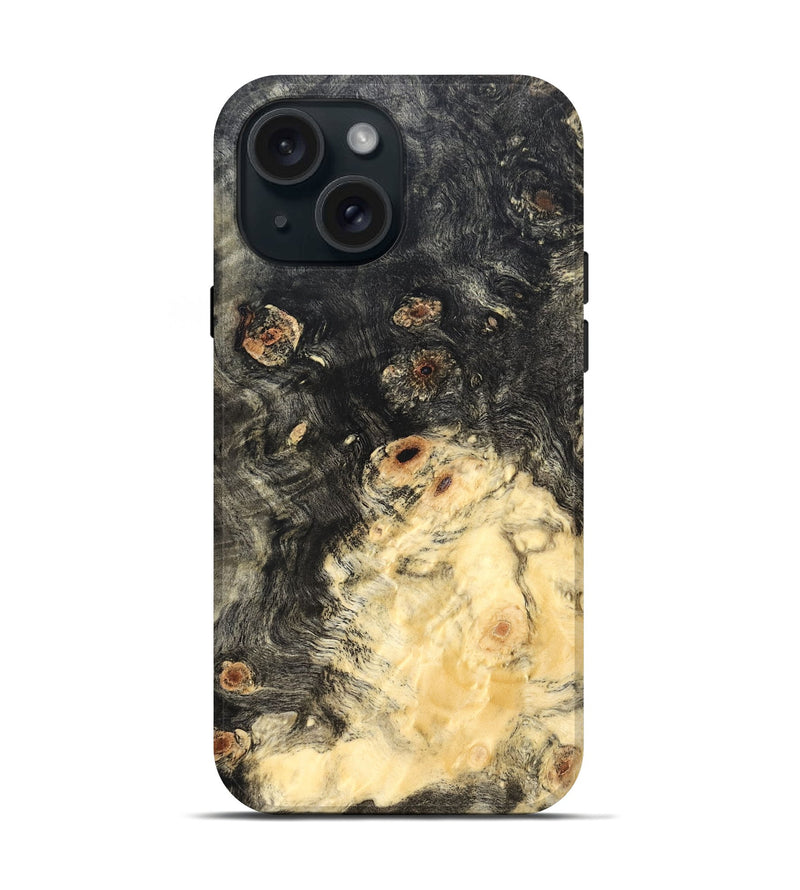 iPhone 15 Wood Live Edge Phone Case - Rachel (Solid Wood, 823407)
