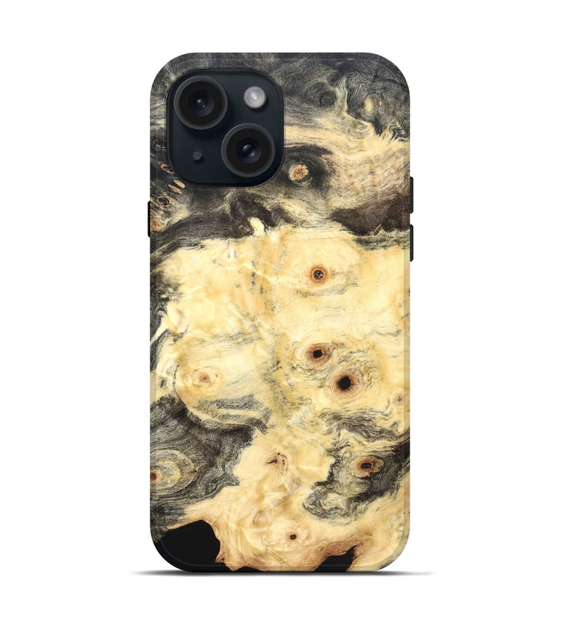 iPhone 15 Wood Live Edge Phone Case - Clair (Solid Wood, 823408)