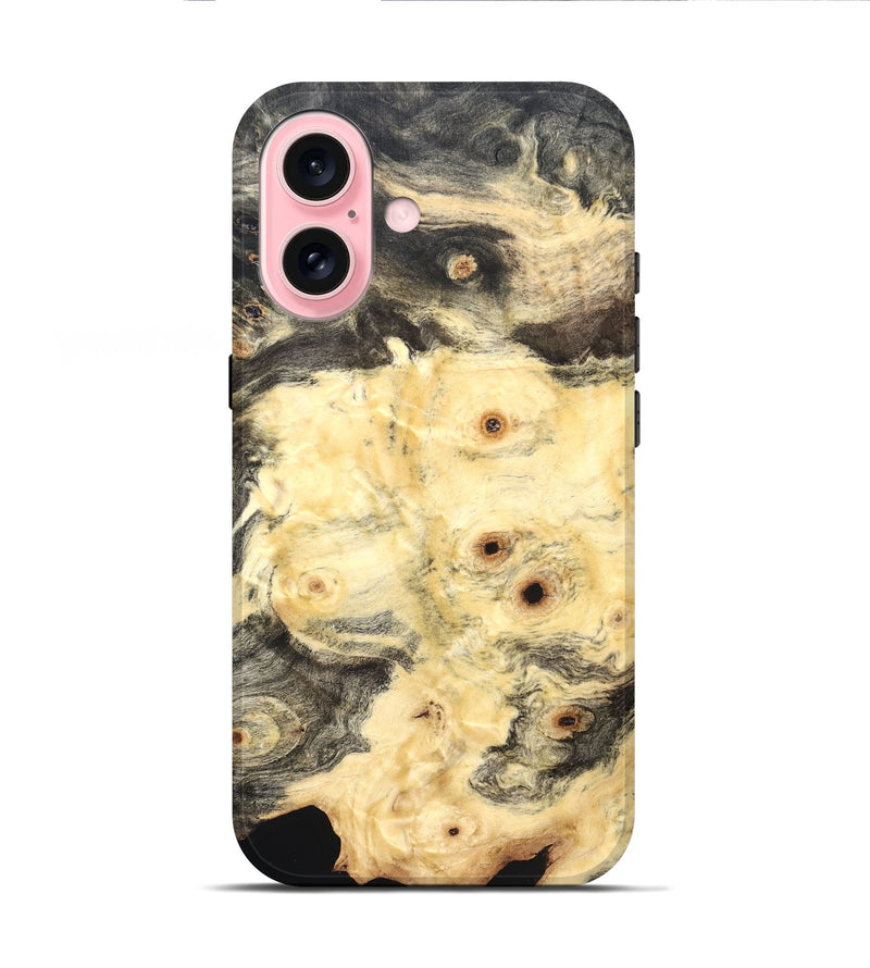iPhone 16 Wood Live Edge Phone Case - Clair (Solid Wood, 823408)