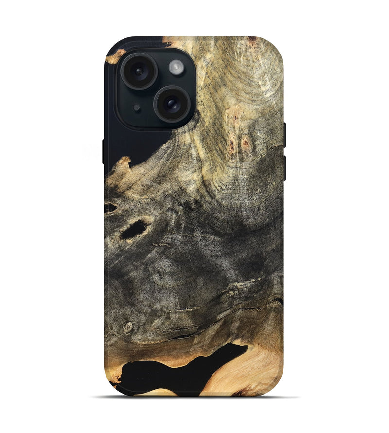 iPhone 15 Wood Live Edge Phone Case - Louella (Solid Wood, 823409)
